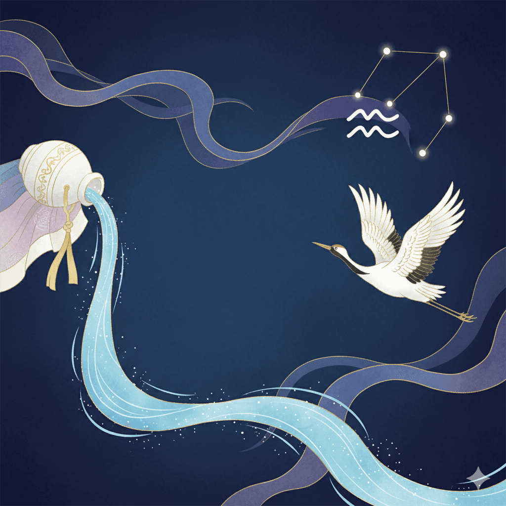 水瓶座 星座背景