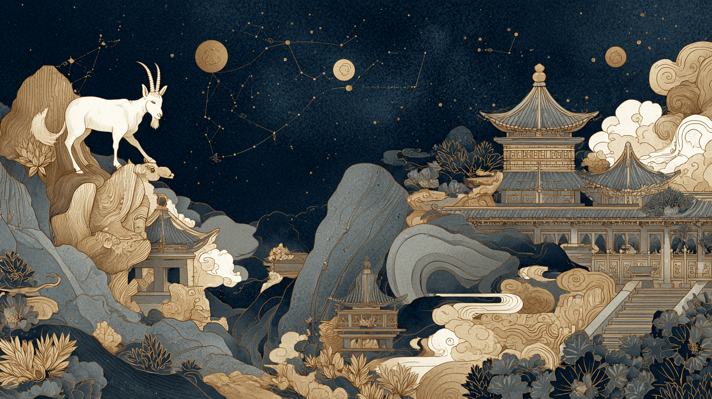 摩羯座 星座背景